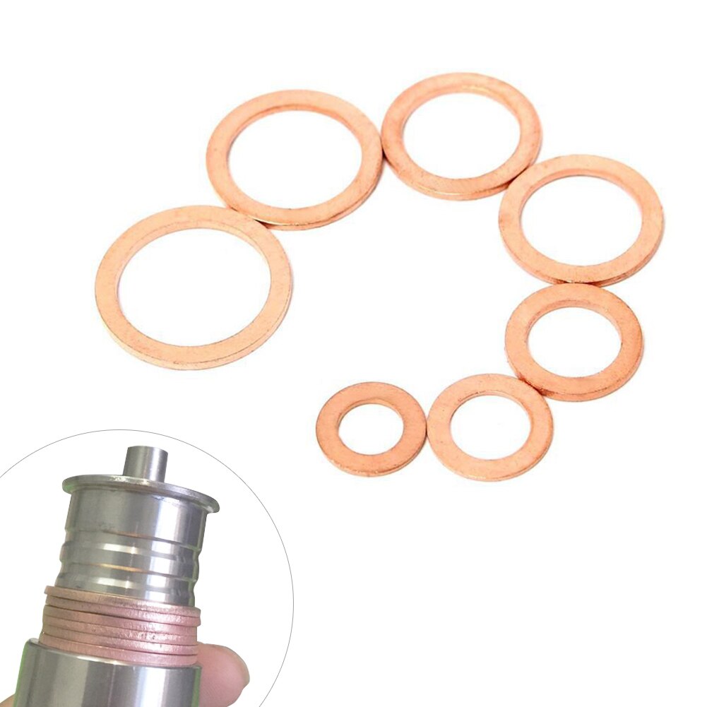 120 PCS Car Oil Seal Sheet Gaskets Copper Washers Car Repair Tools Assorted Garage Engine Washer Kit Auto Hardware Relaxing