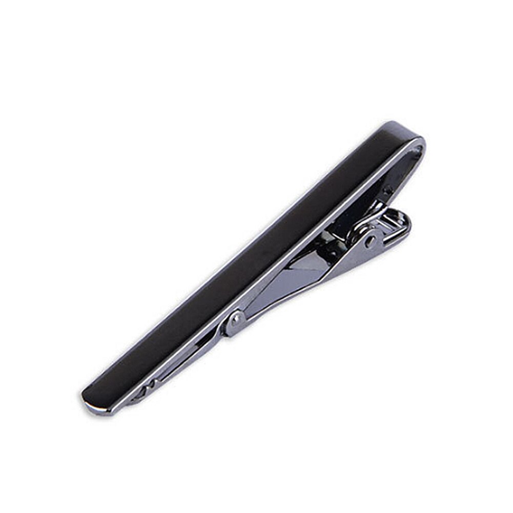 Mode Stijl Mannelijke Stropdas Clip Voor Mannen Metal Gold Tone Eenvoudige Bar Sluiting Praktische Stropdas Sluiting 1Pc Eenvoudige Mannen tie Clip: black