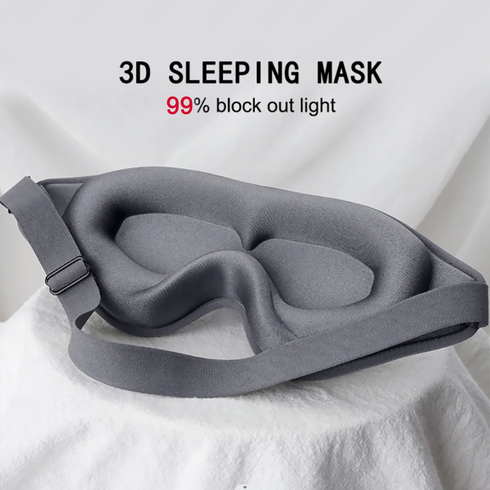 3D Slaapmasker Blinddoek Slaaphulp Oogmasker Zacht Memory Foam Gezichtsmasker Slaapmasker 99% Blockout Light Slaapmasker Eye Cover Patch