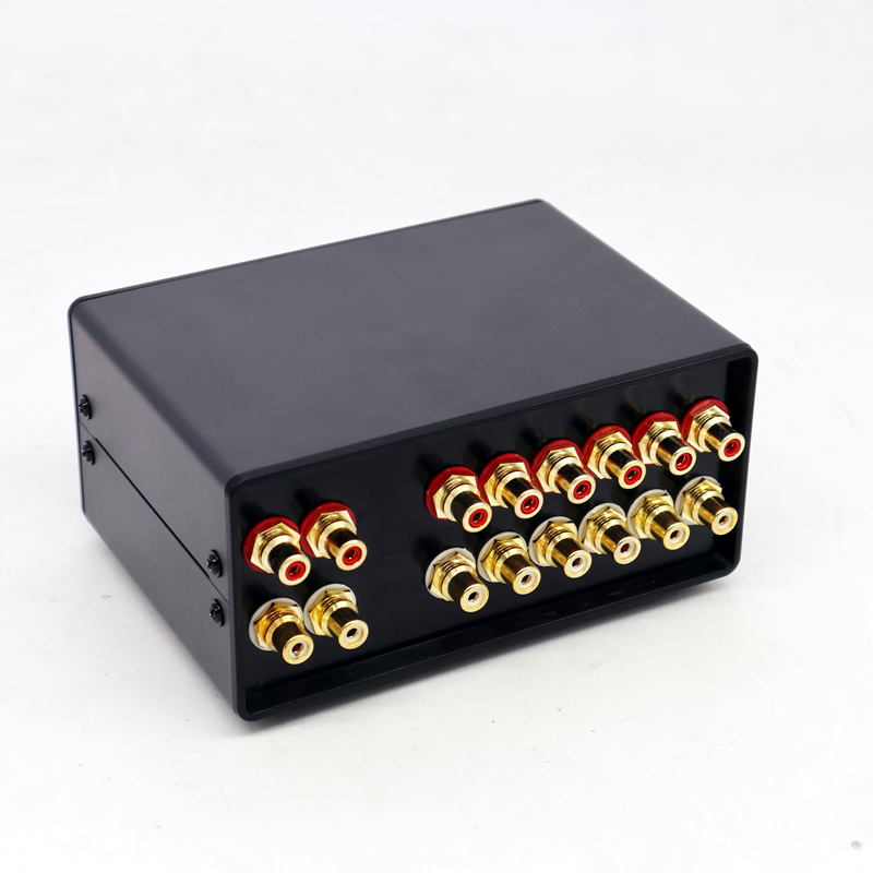 6 input selection, 2 output audio Select switch, 6 groups of signal audio source input switching signal audio selector