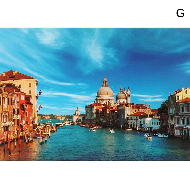 Jigsaw Paper Puzzles 1000 Pieces Self-assembling Scenery Jigsaw Adults Educational Toy Puzzles Puzzles Landscape Toys X0R7: G