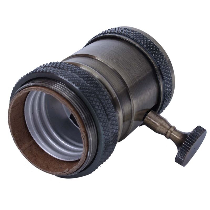 ! E27 ES Vintage Retro Edison Screw Bulb Socket Lamp Holder Light With Switch bronze