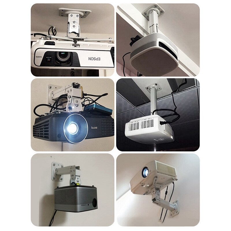 Proyector soporte de montaje en el techo inclinado retráctil para pulgadas 1/4 agujero de tornillo 30Cm de paso para proyector