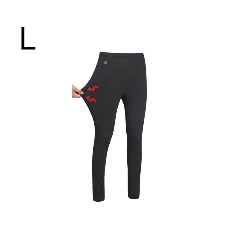 Pantalon électrique charge chaude pantalon chauffant confortable sûr pantalon chauffant sports de plein air ski randonnée épais USB pantalon chauffant: Women L