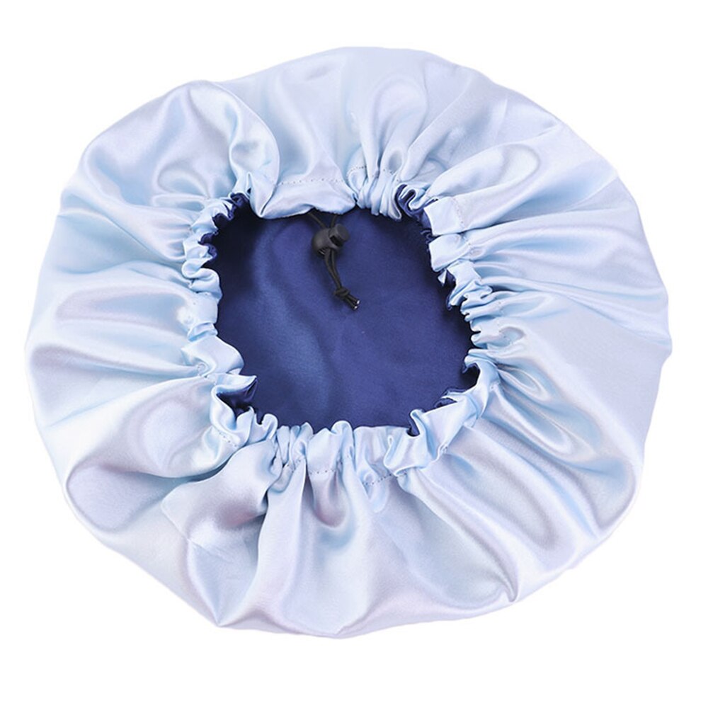 Ladies Satin Bonnet Cap Reversible Adjustable Sleep Cap Hair Cover Chemo Hat