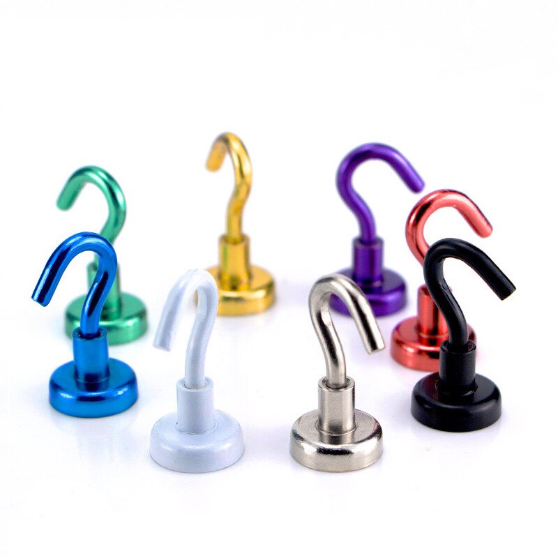 1/8Pcs Super Strong Magnetic Hooks Hanger Magic Wall Door Hook Strong Mini Heavy Duty Hook Holder For Home Storage Organization