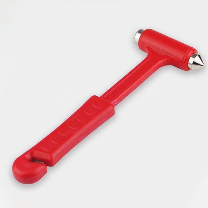 Cuchilo de cinturón de seguridad rompecristales de cristal de ventana de coche herramienta de rescate Mini martillo de seguridad de coche Q9QD