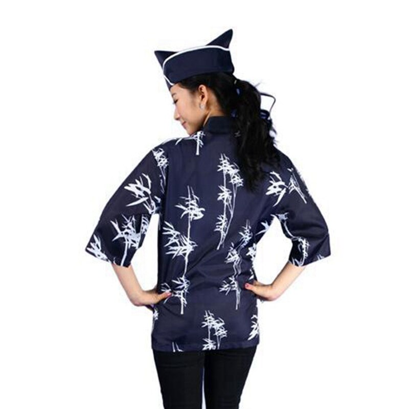 1 stücke Männer Frauen Koch Uniform Koch Jacken Tragen Sushi Anzüge Restaurant unisex Arbeits Kimono Langarm Kellner Bluse DAJ9291