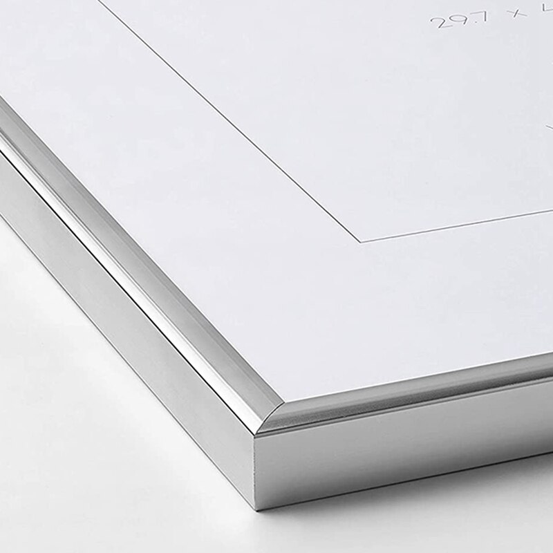2 Photo Frames, A3 Silver Photo Frame, with Non-Breakable Plexiglass, Family Photo/Poster Photo Frame, 30X42 CM