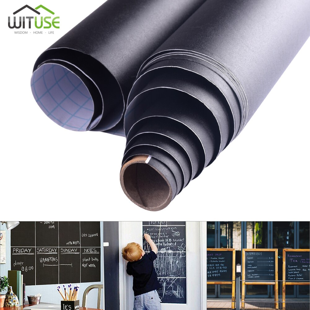 60*200CM Chalk Board Blackboard Sticker Removable Vinyl Draw Decor Mural Decals Art Chalkboard Wall Sticker With 5pcs Chalks