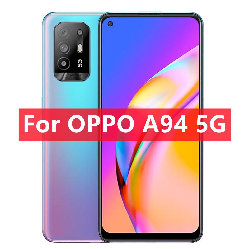 Full Cover Glass For OPPO A94 5G Glass For OPPO A94 5G Tempered Glass HD Protective Screen Protector For OPPO A94 5G Lens Glass: For OPPO A94 5G / 1 Glass and 1 Len