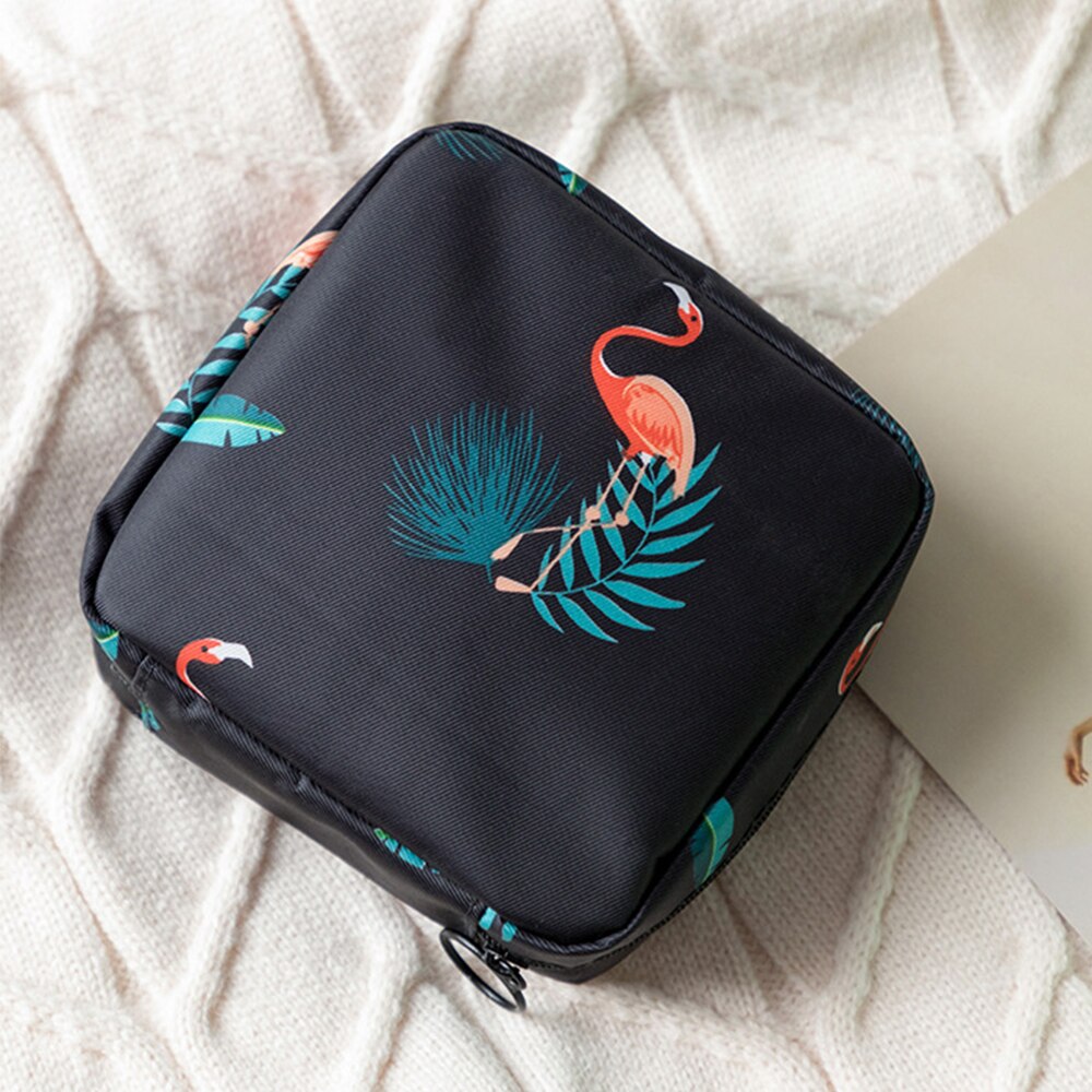 Portable Fabric Large Capacity Sanitary Towel Napkin Pad Tampon Purse Bag Organizer Pouch Girls Feminine Hygiene Pad Storage: A-8