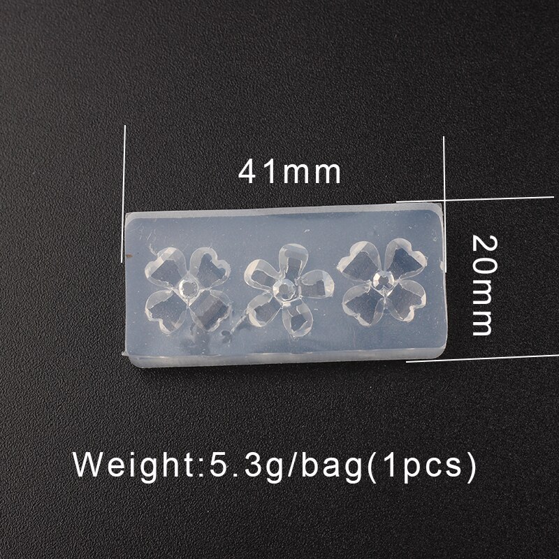 Moule en résine de Silicone pour bijoux, 1 pièce, UV, liquide, 3D, roses, fleurs, breloques, pour bricolage, Nail Art