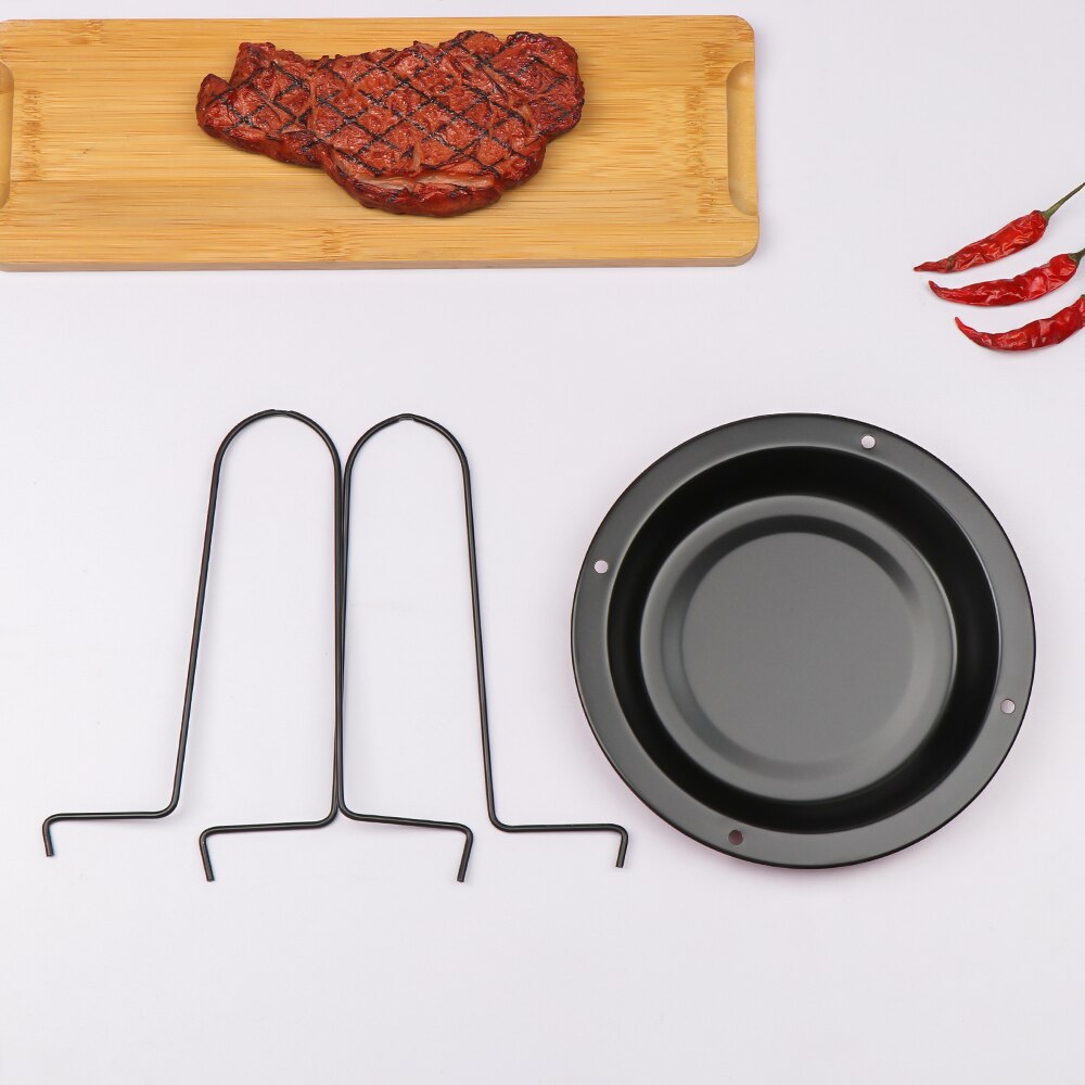1 Set Barbecue Grillen Bakken Koken Plank Pannen Non-stick Stand Kip Koffiebrander Houder Rack Met Kom Bbq Accessoires gereedschap