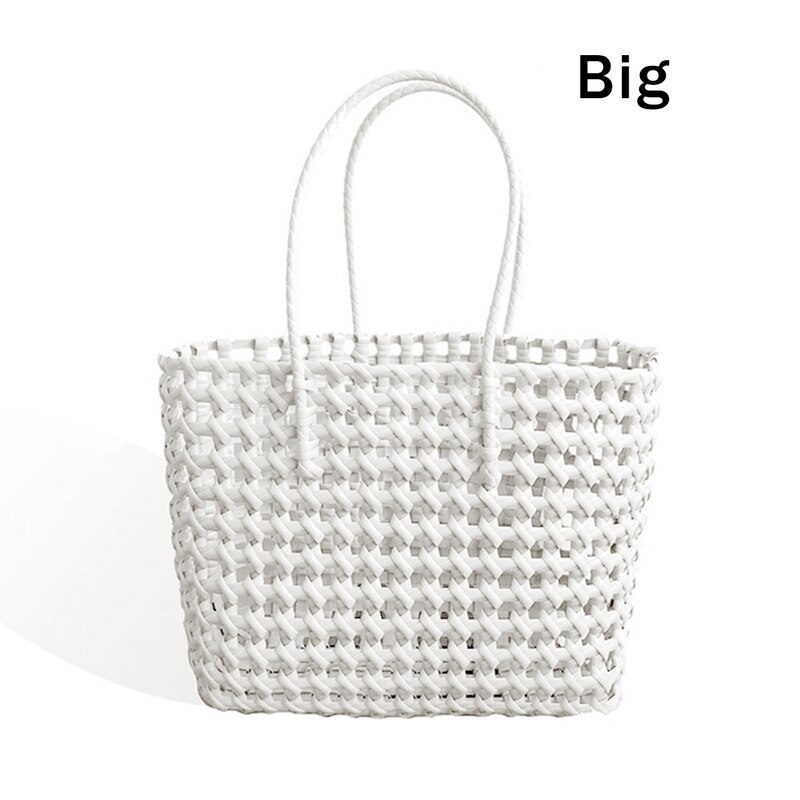 Sommer Tasche Frauen Neue Hand Gewebt Bote Tasche Hand Einzigen Schulter Tasche Hohl Gemüse Korb lässig Reise Strand tasche: 2