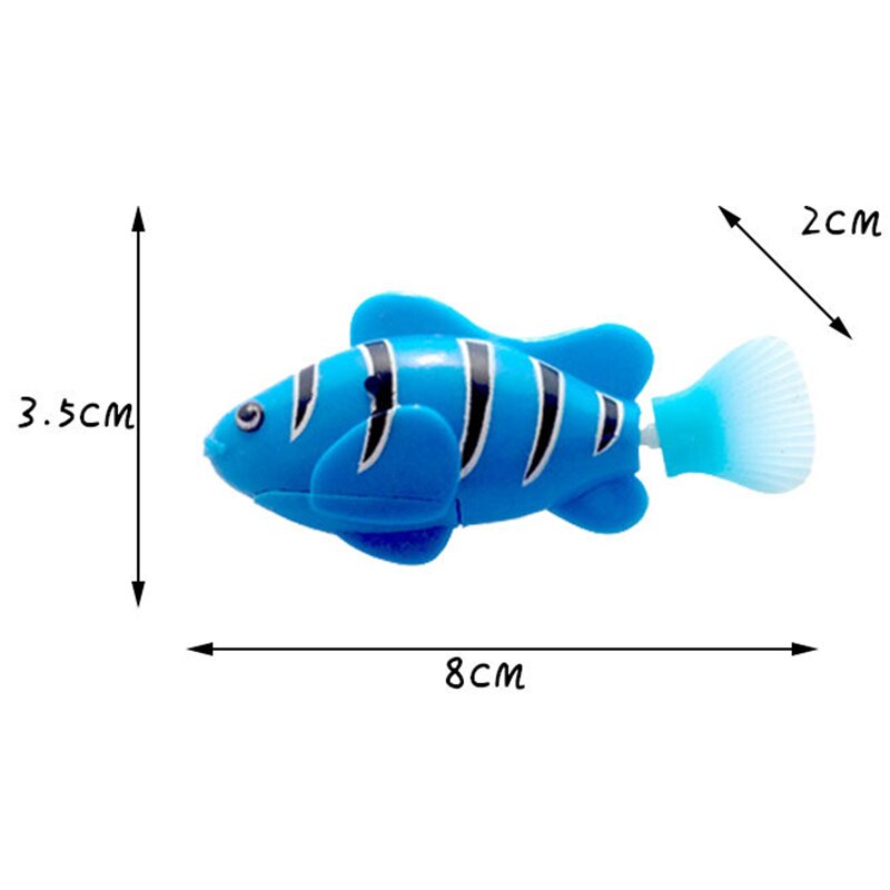 1pc Electronic Pet Fish Bionic Swimming Fish Diving Robot Baby Bathtub Bath Electronic Sensing Fish Deep Sea Fish Tank Toys