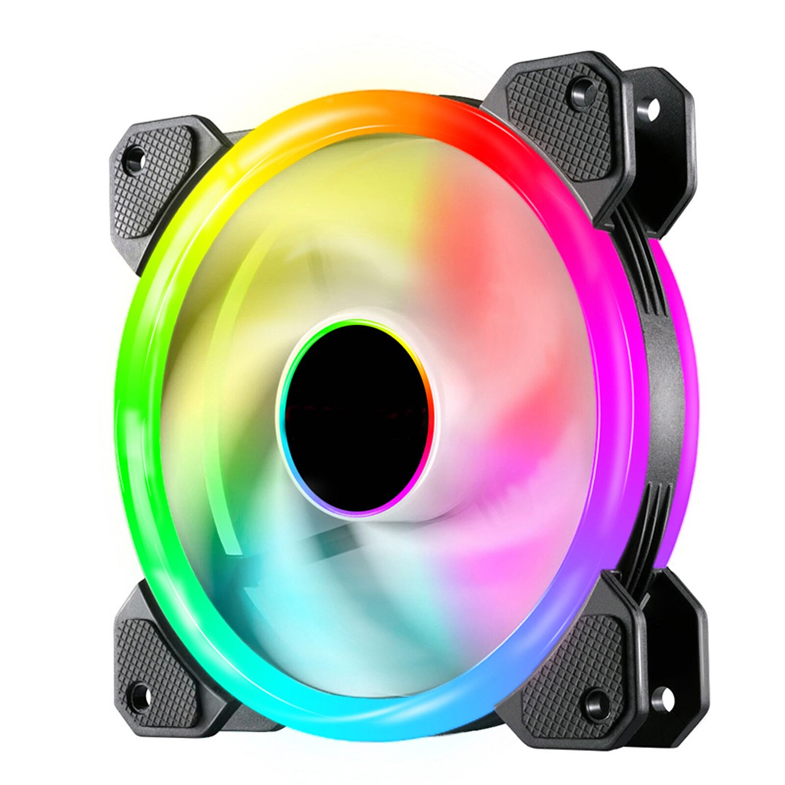 RGB Cooling Fan Computer Case Radiator Fan Adjustable RGB High Performance Quiet 120mm Case Fan PC FKU66