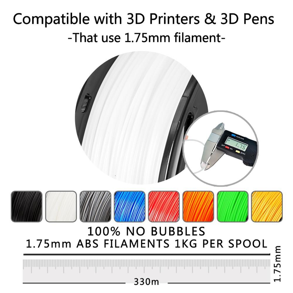 SUNLU 1.75 MM ABS 3D Filament 1kg Material ABS 3D Printer Filaments 3D Printing Materials Fast