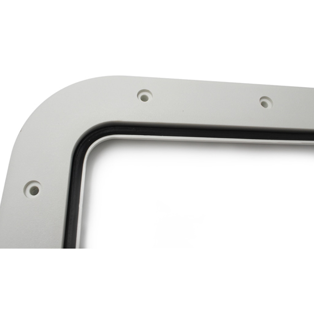 WHITE MARINE BOAT DECK ACCESS HATCH & LID 42.5cm x 31.5cm x 2cm Non-Slip Surface Durable Sealed Rubber Strip