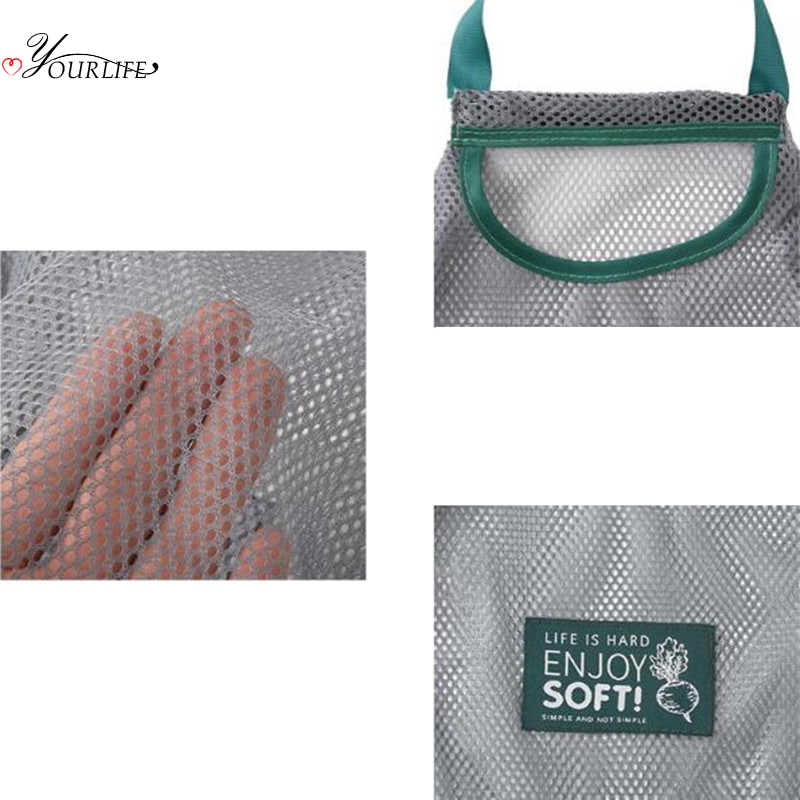 OYOURLIFE Reusable Produce Bags Multi-function Onion Potato Vegetable Mesh Bag Hanging Eco Fruit Bag Kitchen Storage Basket