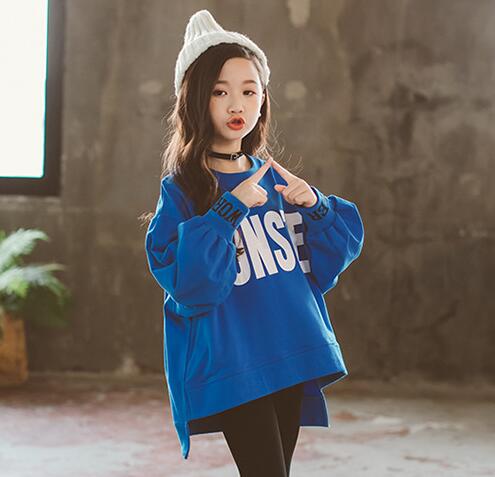 Mode Sweatshirts voor Kinderen Meisjes Herfst Top 5 6 8 10 12 13 Jaar Kinderen Casual Kleding: Blauw / 7T