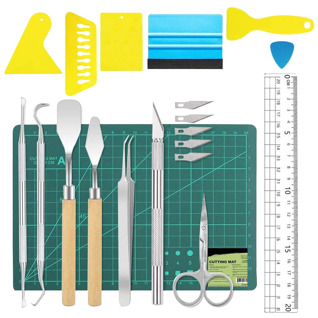 21 Pieces Craft Vinyl Weeding Tools Set, Basic Vinyl Tool Kit For Weeding Vinyl, Silhouettes, Cameos, Lettering