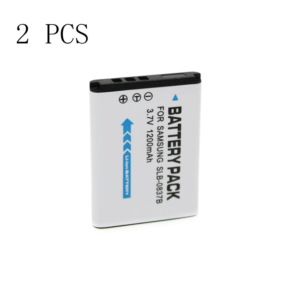 WHCYonline 2 Pieces 800mAh SLB-0837B 0837B SLB-0837(B) 0837(B) Camera Battery For SAMSUNG NV8 NV10 NV15 NV20 L70 L83T L201 L301
