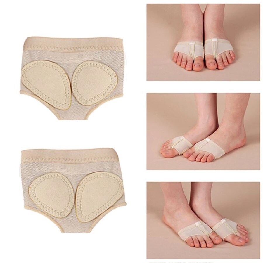 2 stuks/paar ritmische ballet drill danspoot schoenen gymnastiek voet teenslippers elastische zachte dansschoenen halve zool accessoires unisex