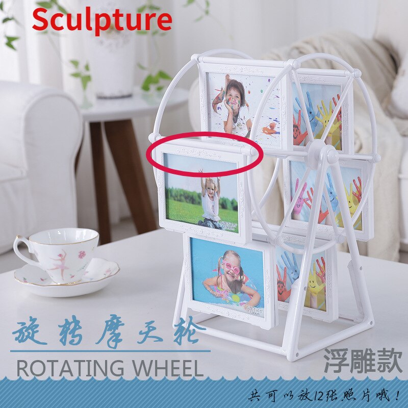 European Style Windmill Photo Frame Wedding Family Photo Frame 5 Inch 7 Inch Ferris Wheel: 2-Sculpture