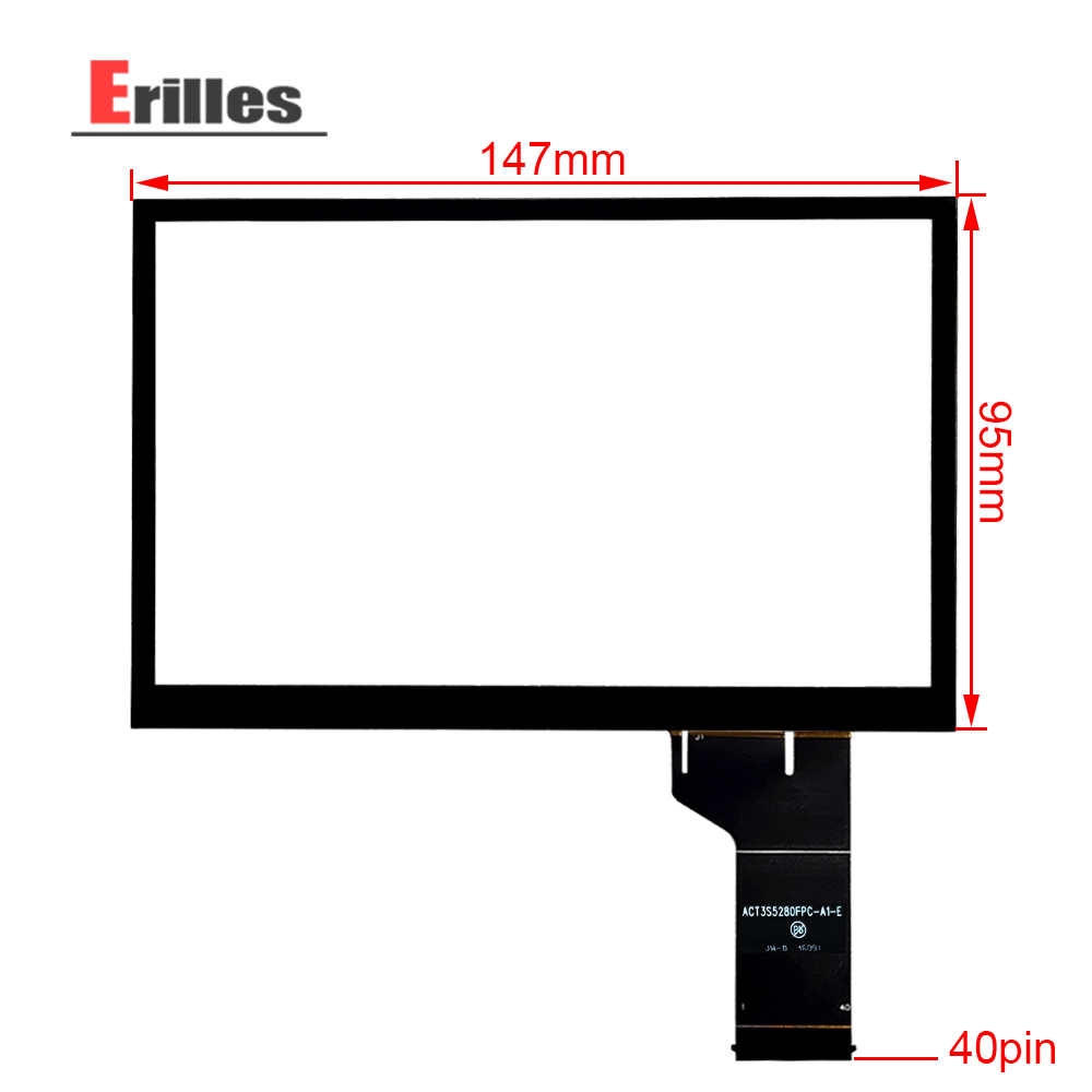 Original 6.5 inch 40 pin touch screen panel for ACT3S5280FPC-A1-E car DVD GPS navigation