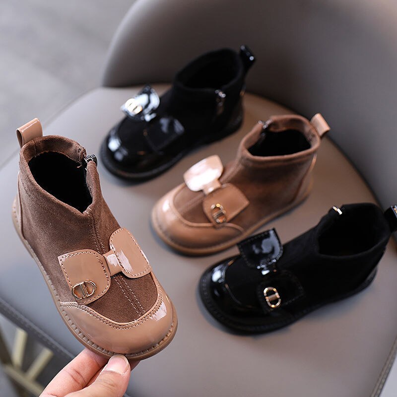 neue Martin Herbst Winter Leder Kinder Stiefel Kleinkind Mädchen Stiefel Warme Stiefel kinder schuhe