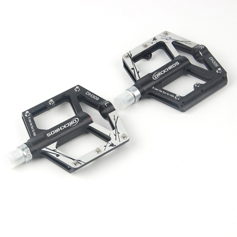 Pedal plano de liberación rápida para bicicleta de montaña, pedales de bicicleta de carretera, Material de aleación de aluminio, pieza de ciclismo BMX, abrazadera antideslizante: Black