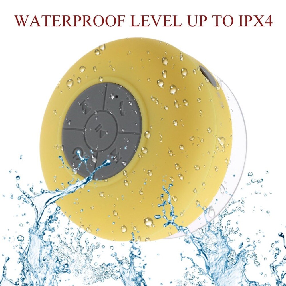 Portable Waterproof Bluetooth Speaker Wireless Car Handsfree Receive Call Music Suction Mic Mini Loudspeaker Box