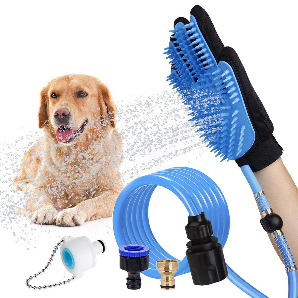 Kæledyr hund badeværktøj vaskehandske brusersæt justerbar badhandske rent tilbehør kæledyrsprodukter rengøringsværktøj @ls: Default Title