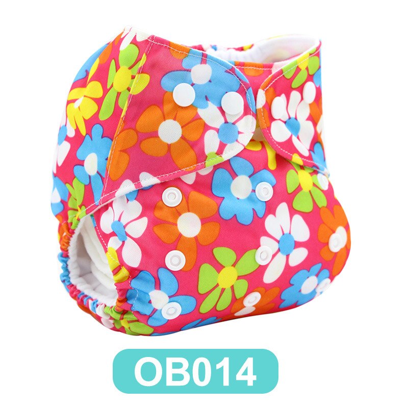Risunnybaby babyblöjor tvättbara blöjor med bomullstryck kan återanvändas 0 ~ 4 år gamla justerbara barnblöjor: Ob014