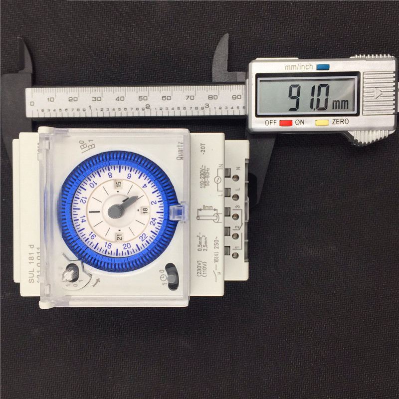 Analoge Mechanische Tijdschakelaar 110 V-220 V 24 uur Dagelijks Programmeerbare 15min Instelling Tijd Schakelaar Relais SUL181D