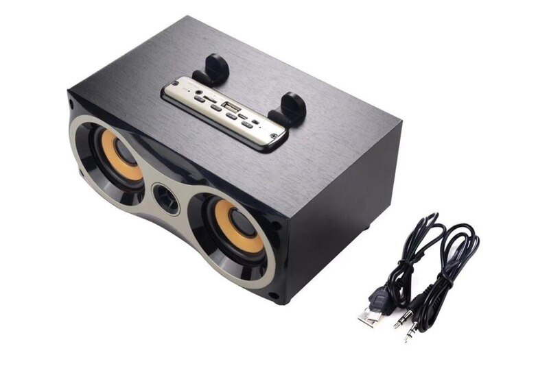 Houten Computer Speaker Subwoofer Stereo Subwoofer Draadloze Full Range Speaker Kleur Led Licht Voor Pc/Laptop/MP3/dv
