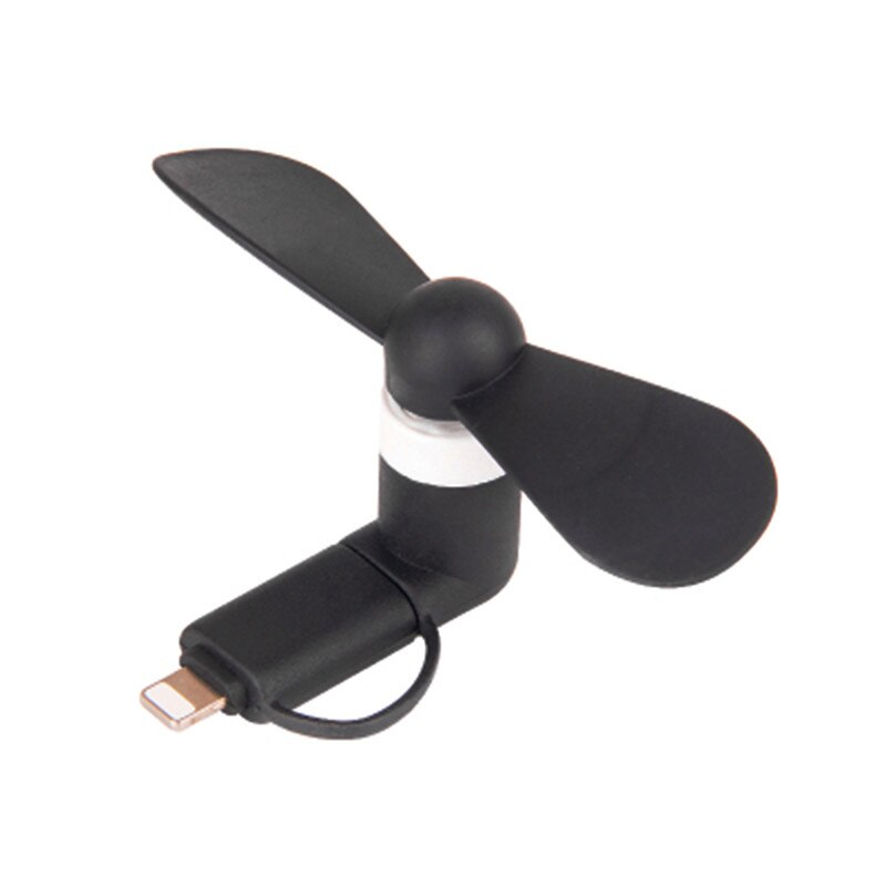 Tragbare Mini 2 in 1 praktisch Fan Mikro USB Adapter Typ Smartphone Für Iphone Android Mikro Hanldheld Kühlung praktisch Fan: 01