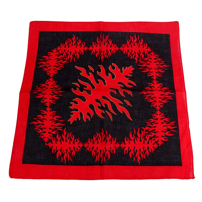 Women Bandana Unisex Hip Hop Black Hair Band Neck Scarf Sports Headwear Wrist Wraps Head Square Scarves Print Handkerchief