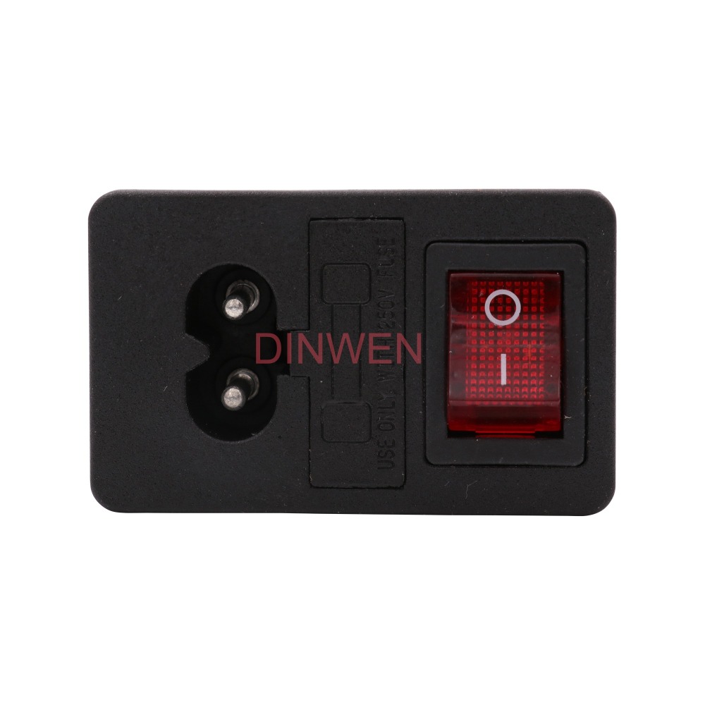 1PC IEC 320 C8 MAINS AC Power Socket Elektrische plug netsnoer inlaat Stopcontact Met ON OFF Rocker schakelaar CCC CE