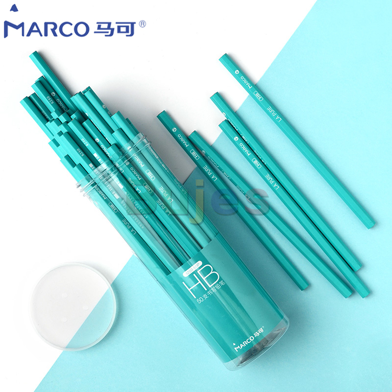 Marco Marco Pencil, Non-toxic HB Children's Brush, Kindergarten Beginners Practice Writing Pen, School Supplies Set,50 pens