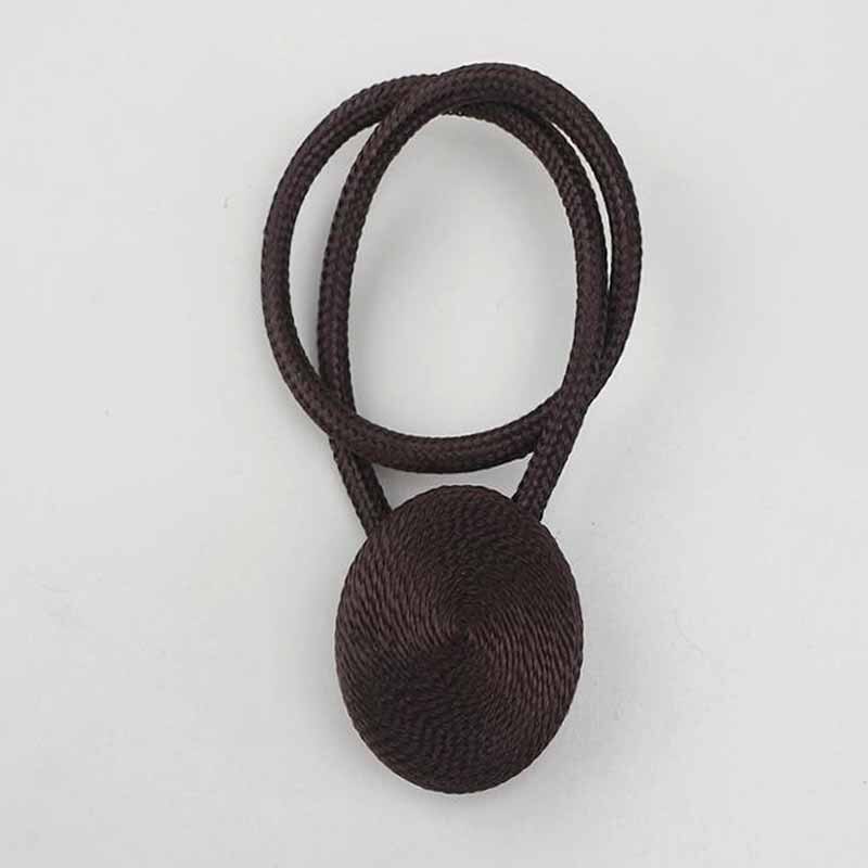 1pc magnetiska gardinfästen rumstillbehör macaron guld gardiner cilp heminredning gardinhållare spännen rem rep knyt ryggar: Mörkt kaffe