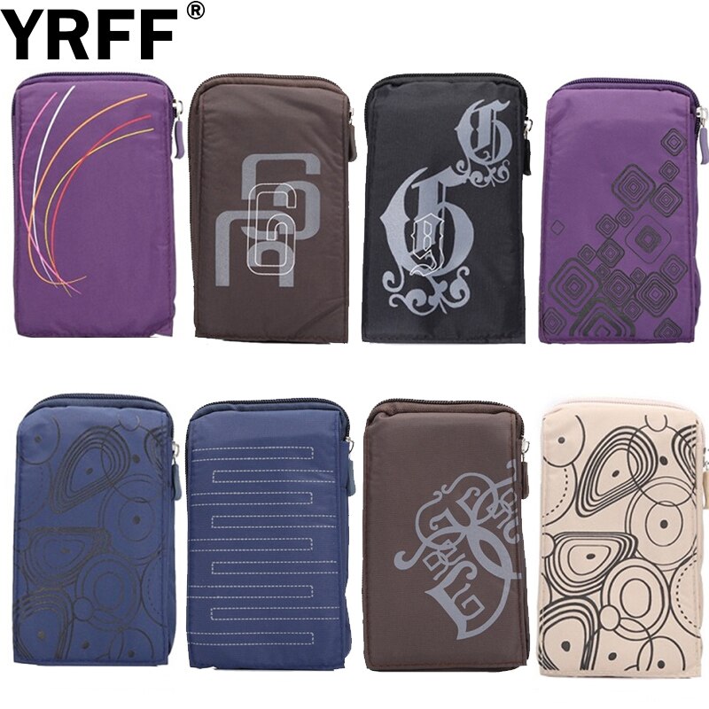 YRFF Sports Wallet Mobile Phone Bag Outdoor Army Cover Case For Multi Phone Model Hook Loop Belt Pouch Holster Bag