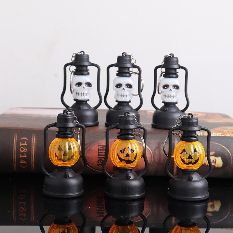 Halloween pumpa skelett huvud lykta häxa ljus bar ktv köpcentrum scen arrangemang skrivbordsdekoration rekvisita 8 x 4cm