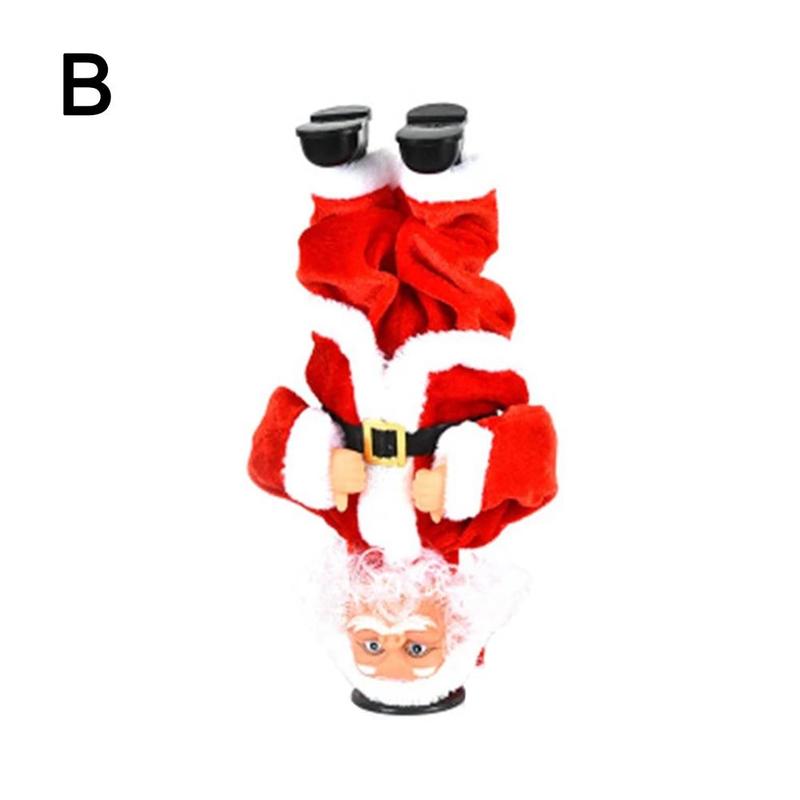Elektrische Handstand Hip-Hop Kerstman Vorm Muziek Kinderen Ornament Decor Dans Kerst Thuis Zingen Wit C7i4: headstand
