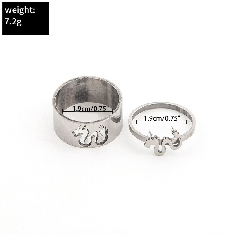 Anillos de acero inoxidable para mujeres, hombres y parejas, a juego, mejores amigas, conjunto de anillos de promesa a la , joyería para el pulgar para chicas adolescentes