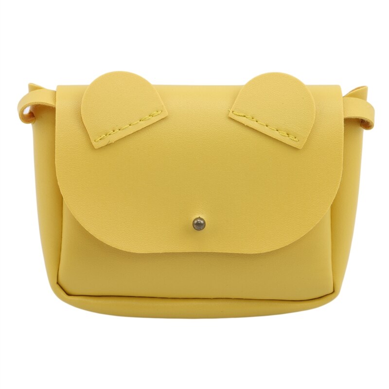 Mini sac à bandoulière en pu pour enfants, joli sac à bandoulière jaune pour filles, sac à main princesse, joli sac messager d'anniversaire