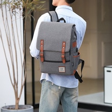 Men & Women Big capacity Travel Backpack USB Retro Canvas Student Bag Backpack Waterproof Business Bag