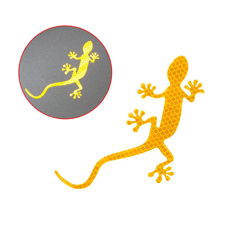 Reflecterende Sticker Veiligheidswaarschuwing Auto Auto Exterieur Accessoires Nacht Rijden Waarschuwing Gekko Strip Licht Reflector: Donkergrijs