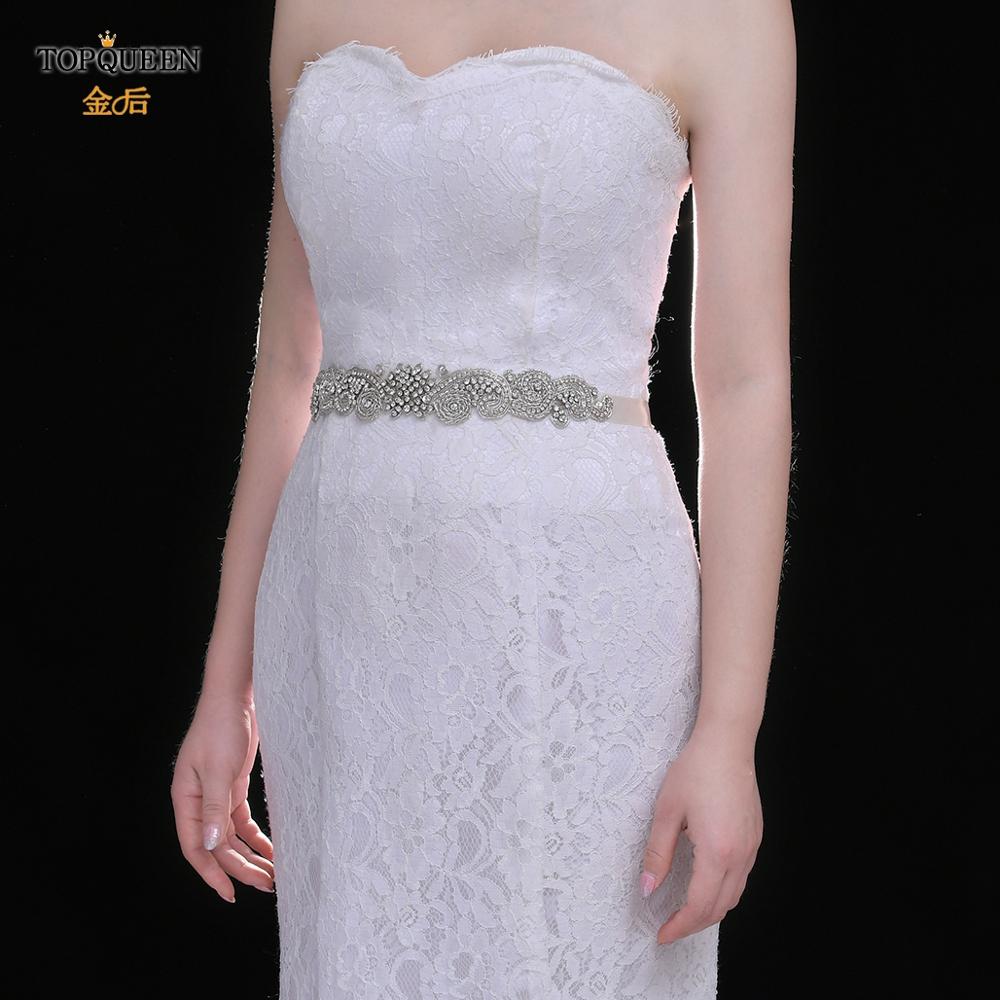 Topqueen S366 Koninklijke Medaille Ambachtelijke Bruid Riem India Kant Bridal Riemen Hand Made Wedding Sjerpriem Kralen Riem Voor Bruiloft jurk